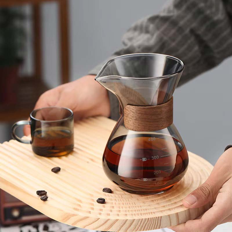 High Borosilicate Glass Hand Brew Chemex Coffee Pot – 400ml