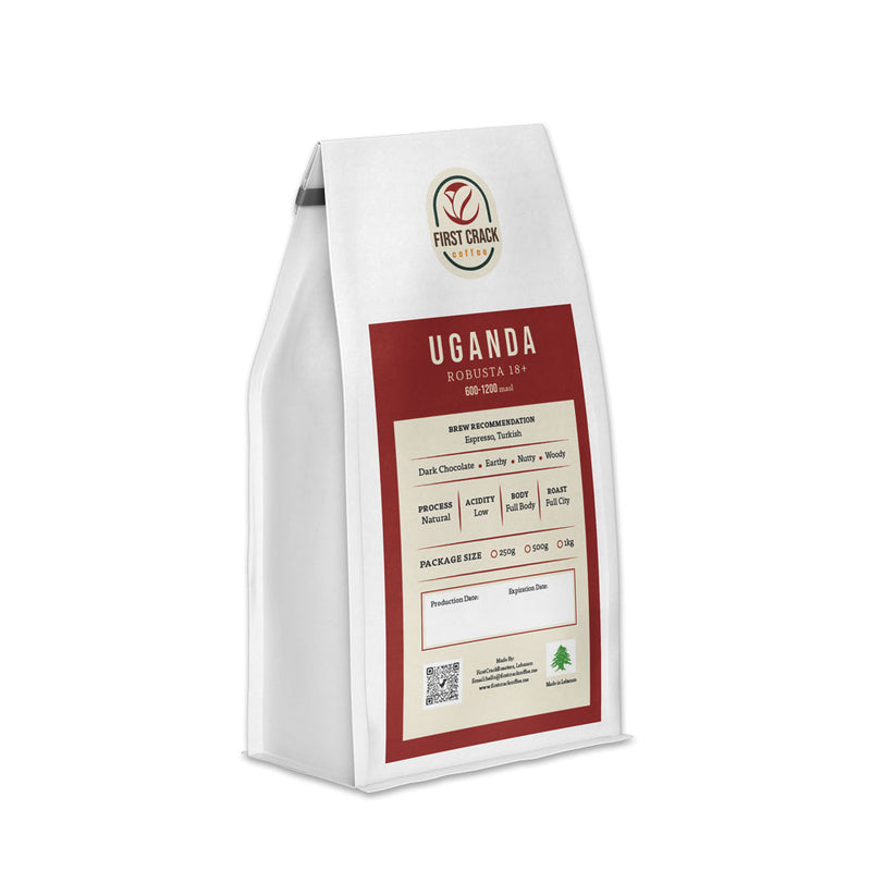 Uganda Robusta coffee beans bag