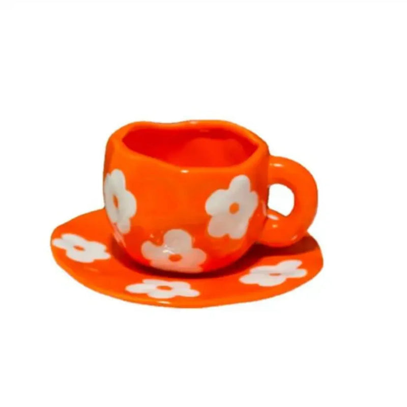 Orange Flowers Mug