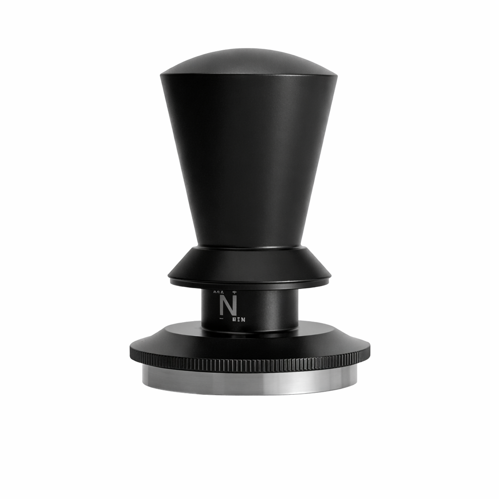 MUVNA Infinitely Adjustable Knob Espresso Powder Press