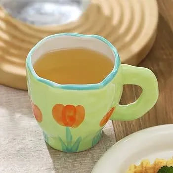 Green Tulip Tall Mug
