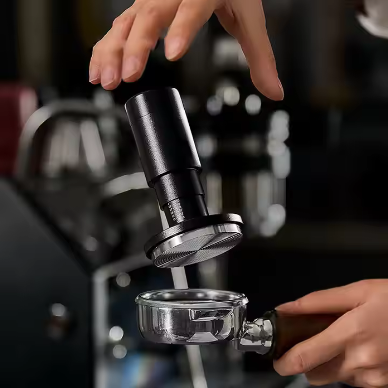 Adjustable Pressure Premium Coffee Tamper, 2-in-1 Barista Tool with WDT Needle (51mm & 58mm)