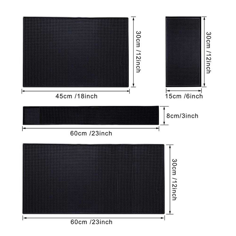 Anti-Slip Rubber Bar Mat for Coffee & Beverage Stations
