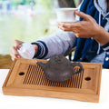 Bamboo Serving Tray for Tea, Coffee & Snacks