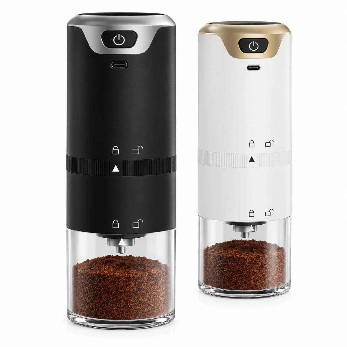 Portable Electric Burr Coffee Grinder – USB Rechargeable Cordless Espresso Machine