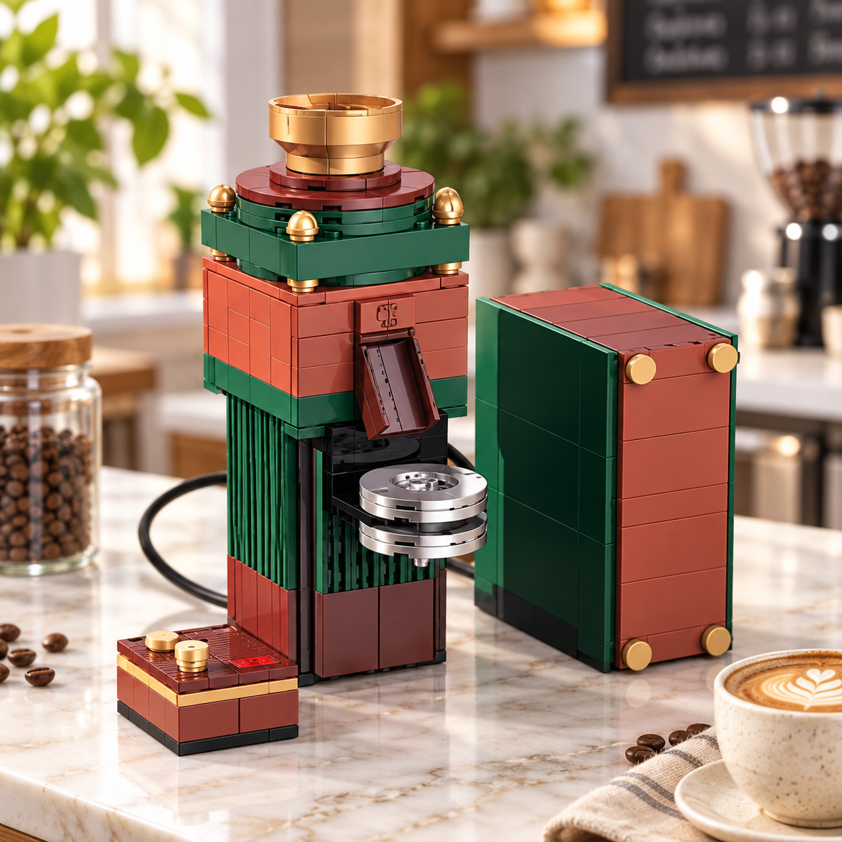 Midsummer Green Coffee Grinder Building Blocks