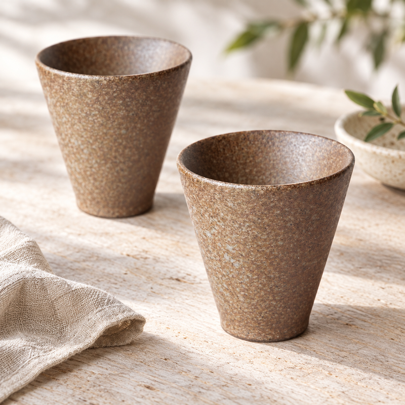 70ml Japanese Retro Tea & Coffee Cups Set of 2