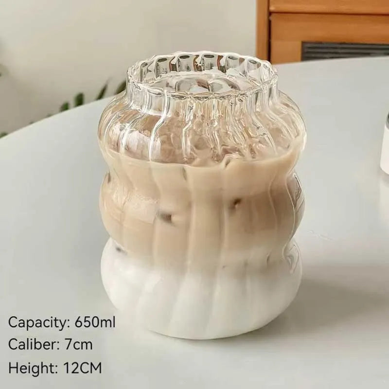 Cloud Shaped Clear Glass Cup 650ml