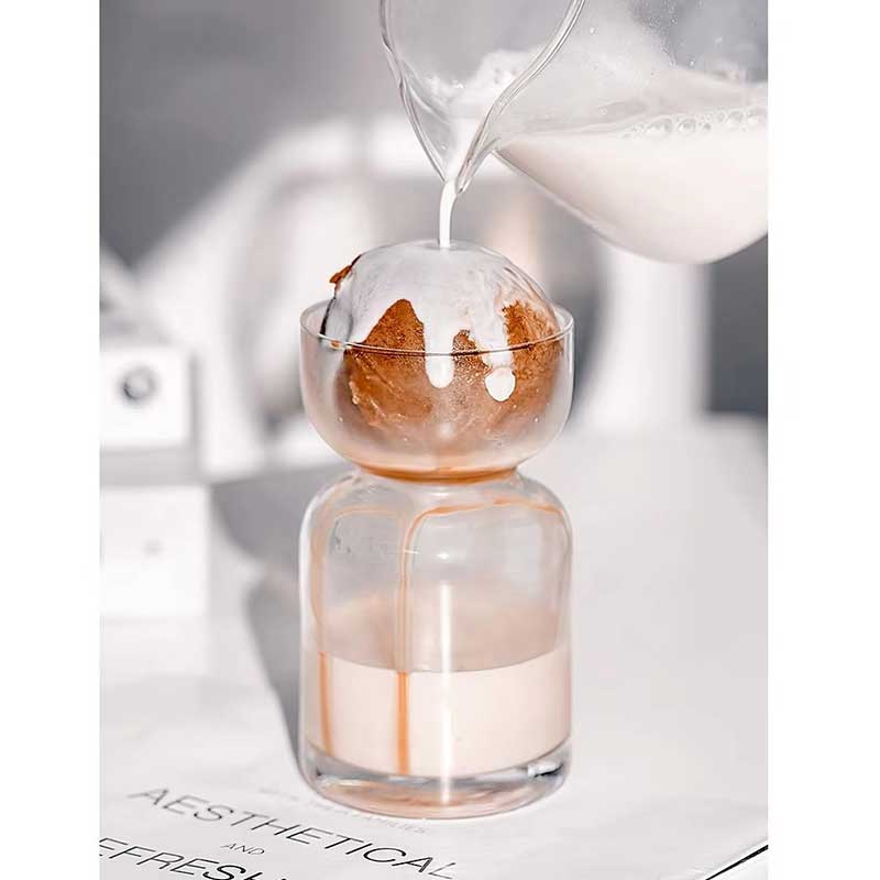 Coffee Mug Shaped Transparent Glass