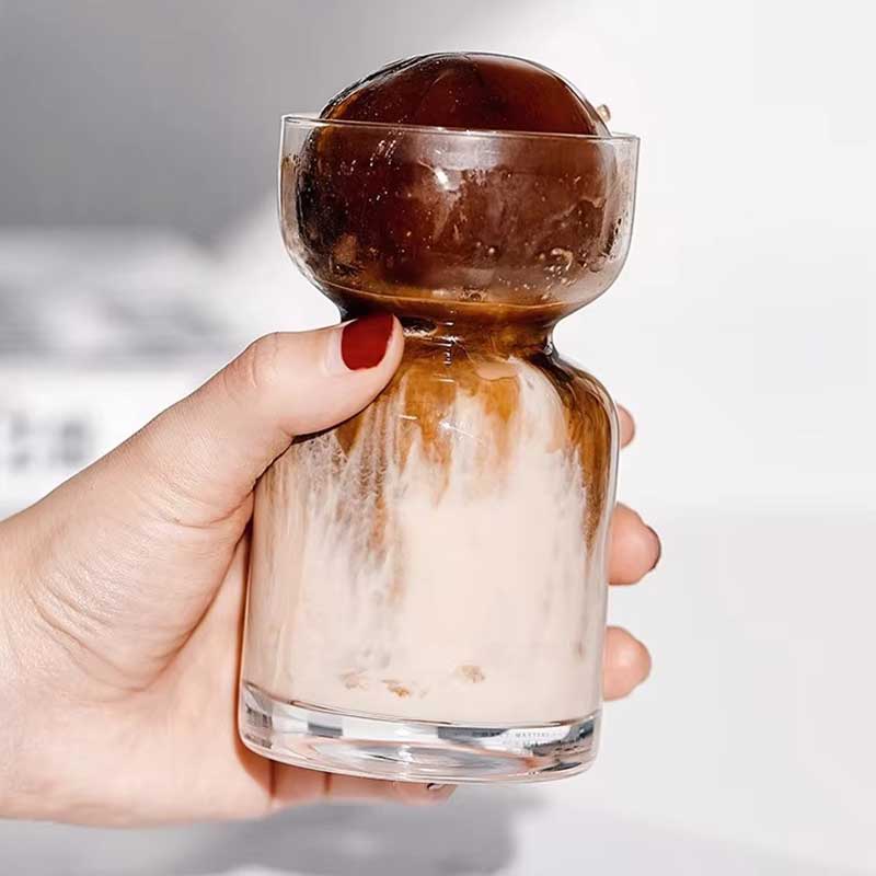 Coffee Mug Shaped Transparent Glass
