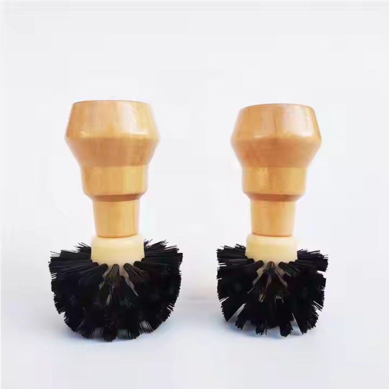 Espresso Powder Bowl/Portafilter Brush – Solid Wood Handle Cleaning Tool for 54mm & 58mm Portafilters
