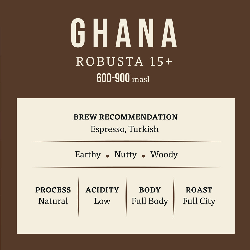 Ghana Robusta Coffee Beans – Strong Body Espresso Blend