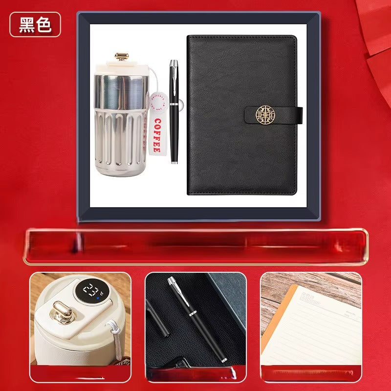 insulated Thermos/Tumbler, Pen & A5 Notebook Gift Set (450ml)