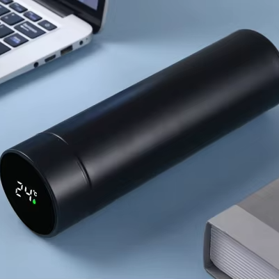 ترمس ذكي لعرض درجة الحرارة بإضاءة LED – سعة 500 مل من الفولاذ المقاوم للصدأ