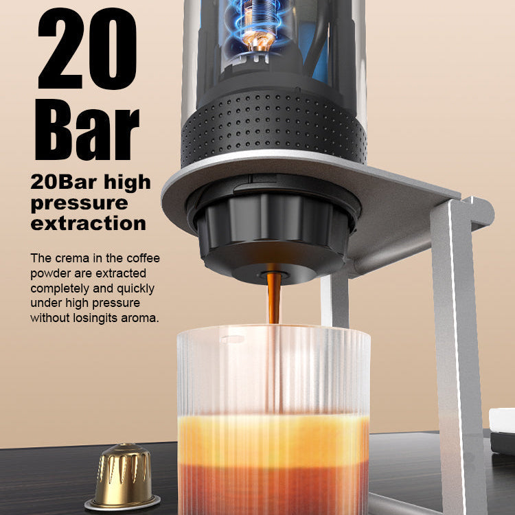 Portable Espresso Machine 20 Bar – Self-Heating 3-in-1 Coffee Maker with Travel Case & Stand