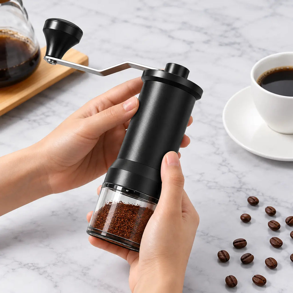 Manual Coffee Bean Grinder – Mini Hand Crank Mill for Home Brewing