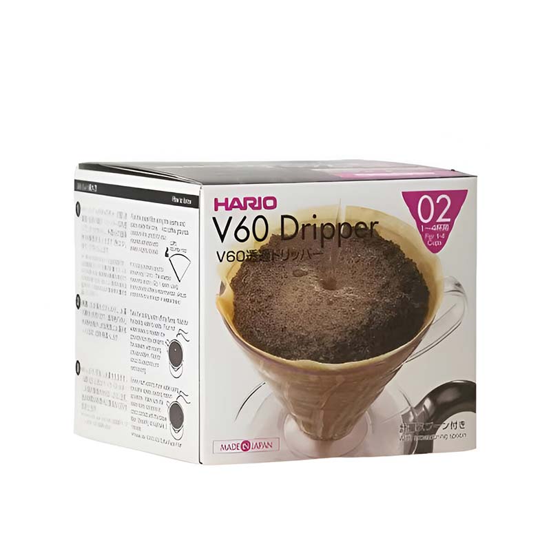 V60 قطارة قهوة بلاستيكية شفافة - مخروط فلتر قابل لإعادة الاستخدام