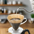 V60 قطارة قهوة بلاستيكية شفافة - مخروط فلتر قابل لإعادة الاستخدام