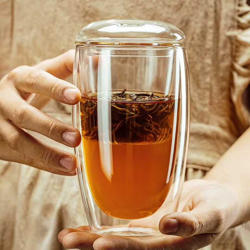 350ml Double Wall Glass Teapot with Infuser