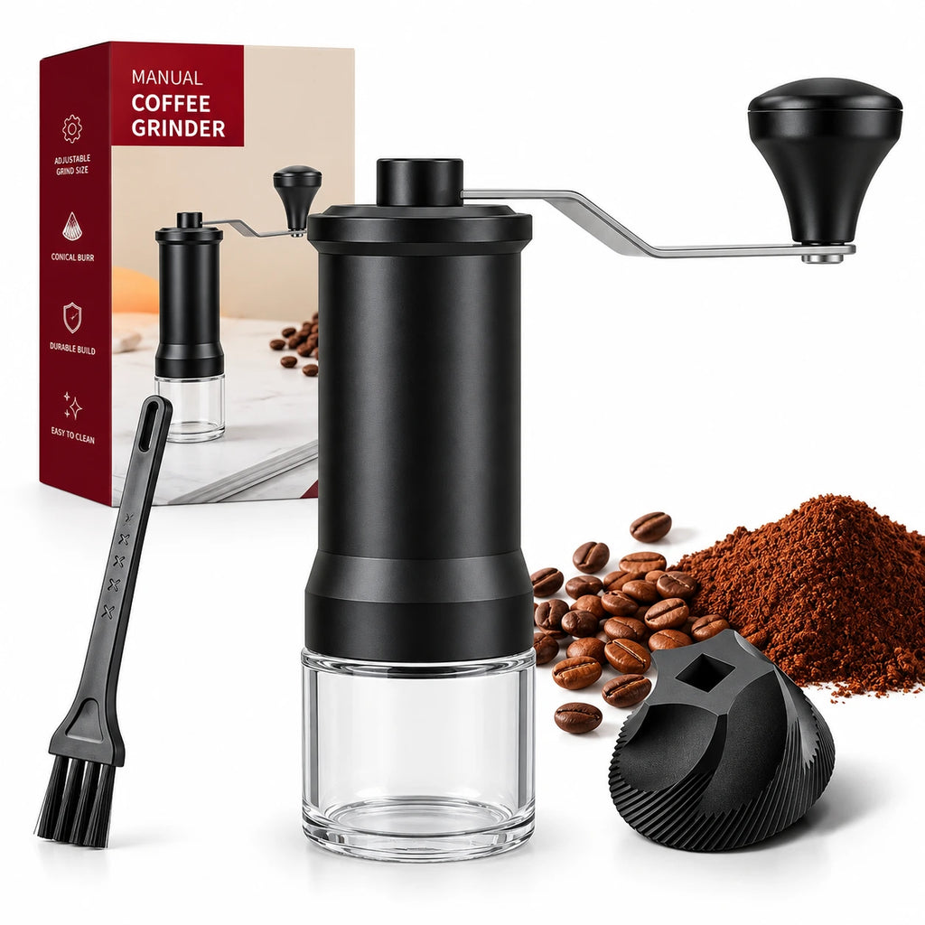 Manual Coffee Bean Grinder – Mini Hand Crank Mill for Home Brewing