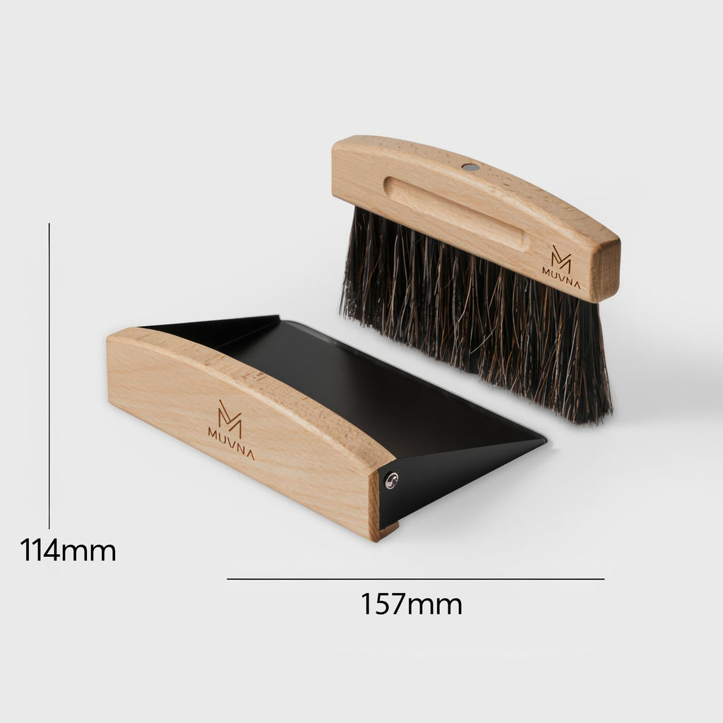 Solid Wood Coffee Cleaning Brush Set