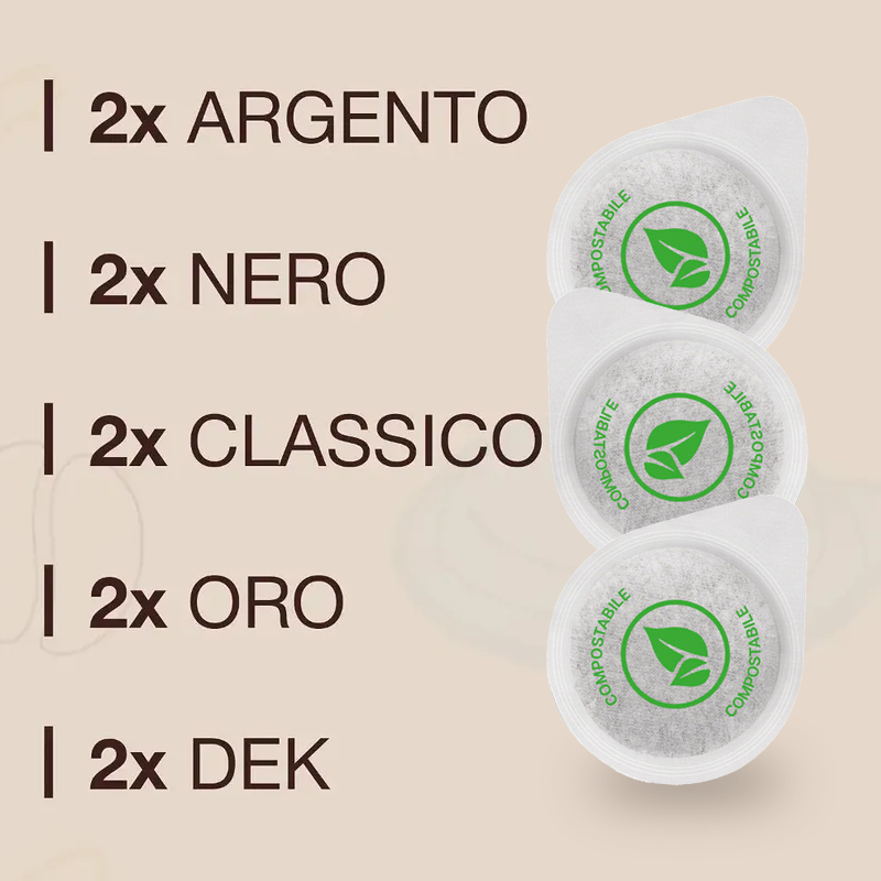 Lollo Caffè Experience Box pods contents