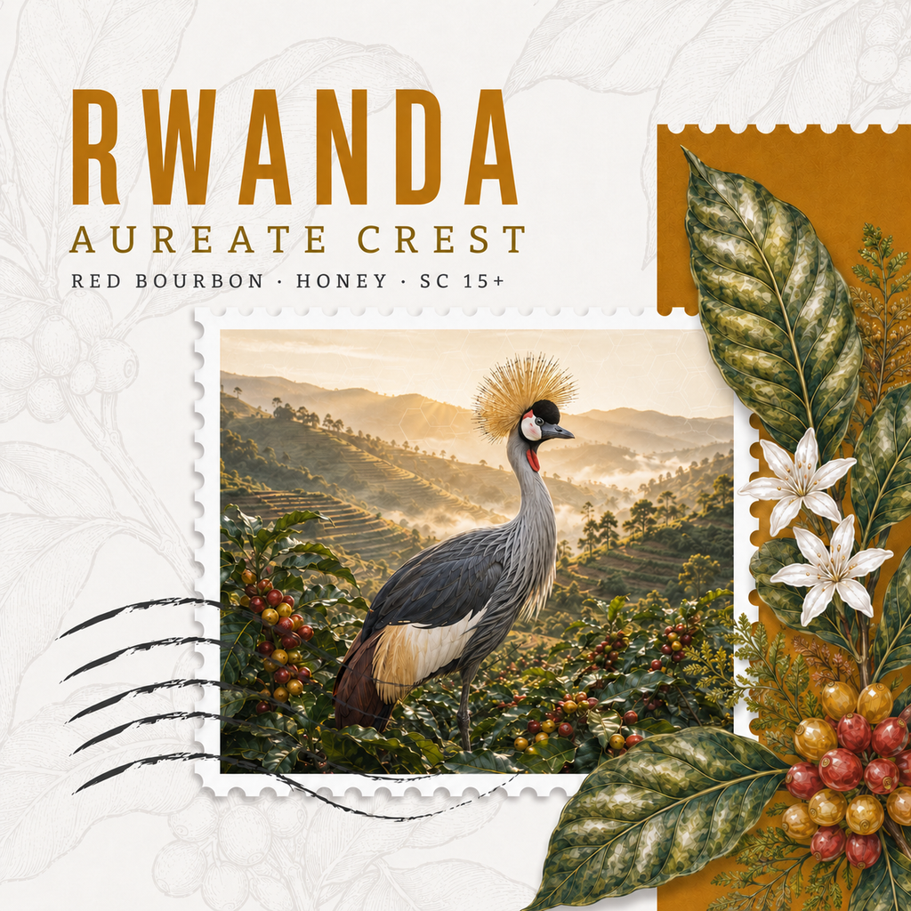 Rwanda Aureate Crest — قهوة Red Bourbon عسلية