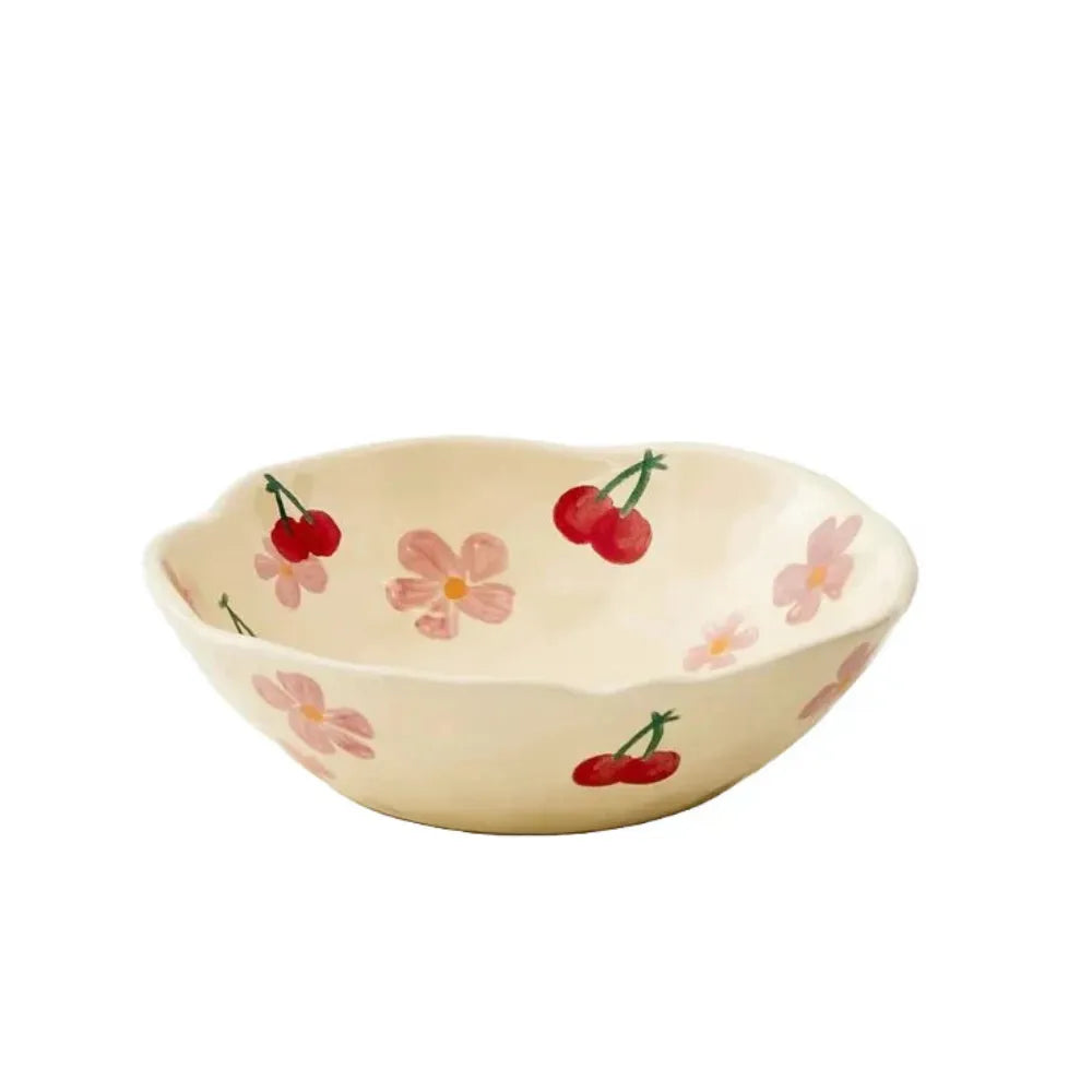 Cherries And Flowers Bowl