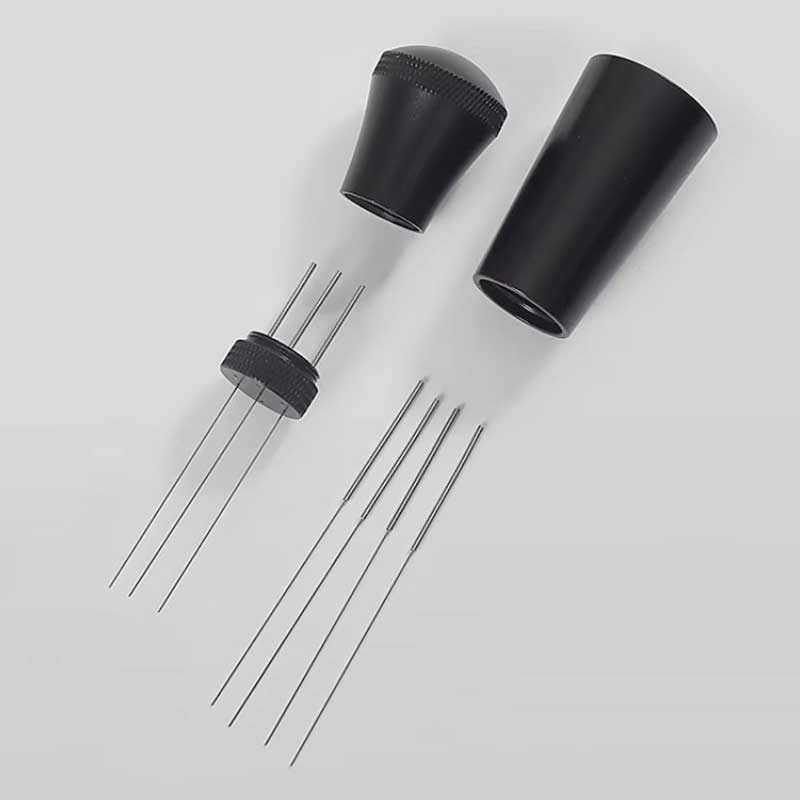 WDT Espresso Distribution Tool – 7 Needle – Black & Silver