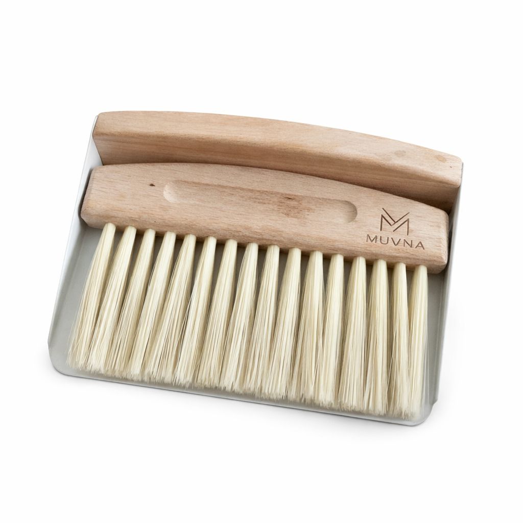 MUVNA -   Coffee Hand Brush & Steel Dustpan