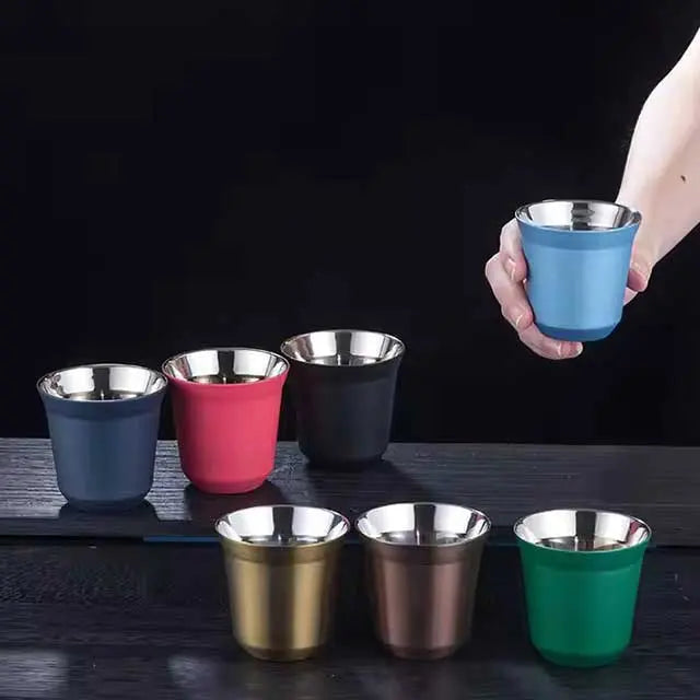 Mini Double Wall Stainless Steel Coffee Cup