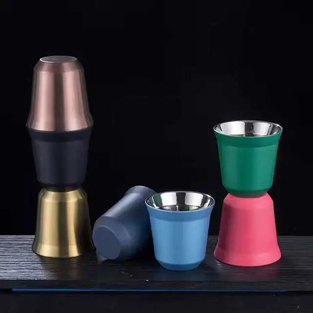 Mini Double Wall Stainless Steel Coffee Cup