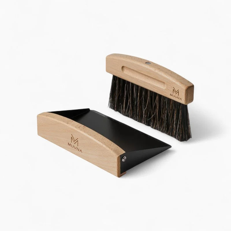 Solid Wood Coffee Cleaning Brush Set