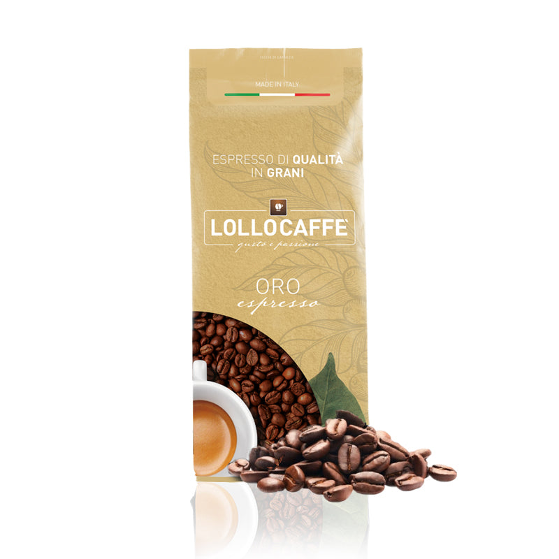 Lollo Caffè Oro whole coffee beans 1kg bag