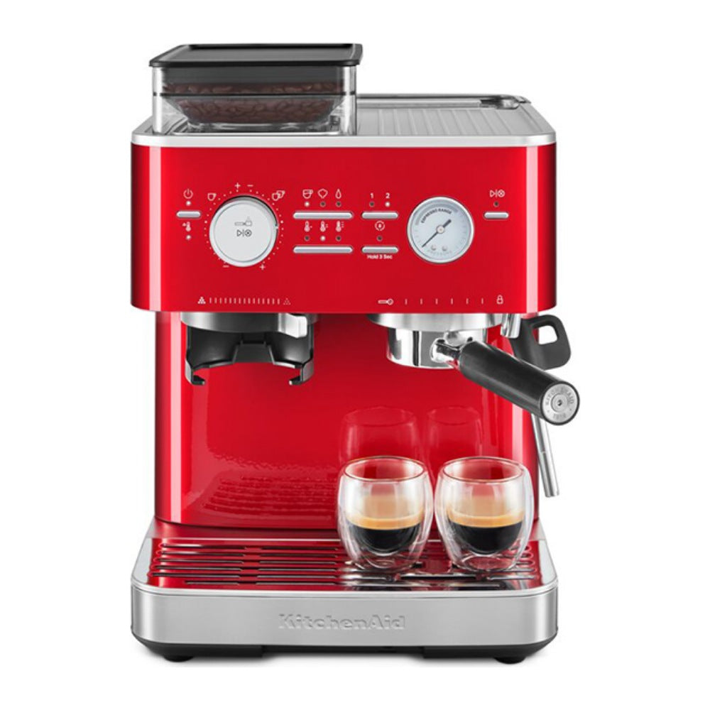 KitchenAid Semi-Automatic Espresso Machine with Burr Grinder - Candy Apple