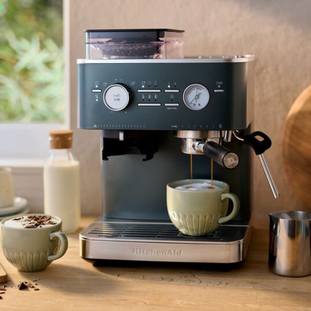 KitchenAid Semi-Automatic Espresso Machine with Burr Grinder - Juniper