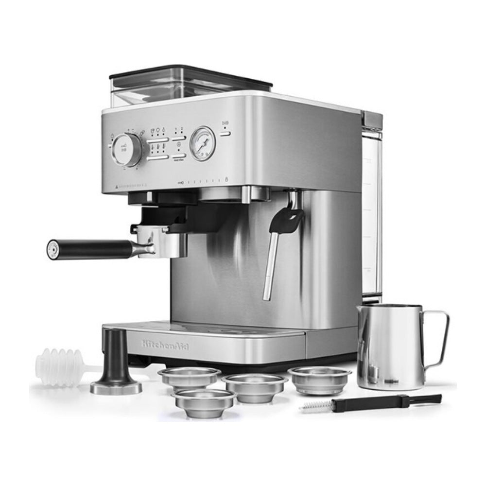 KitchenAid Semi-Automatic Espresso Machine with Burr Grinder - Stainless Steel