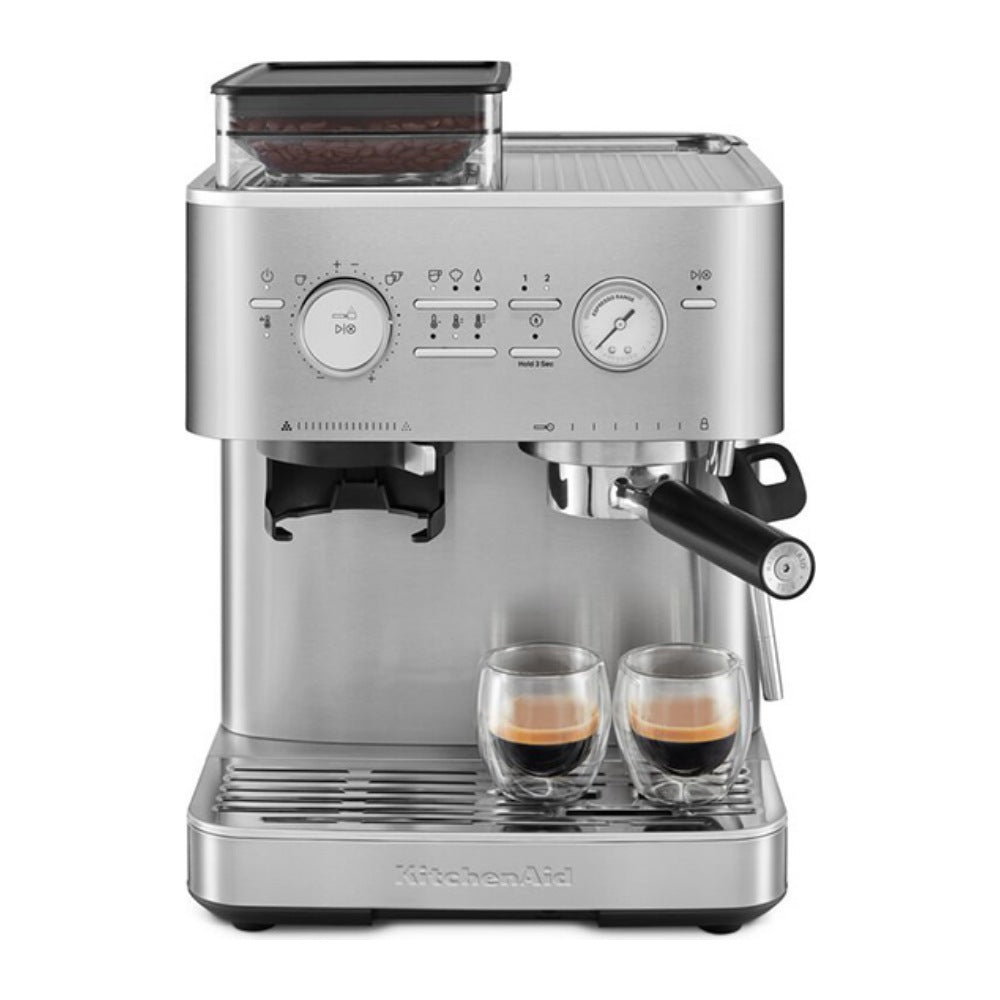 KitchenAid Semi-Automatic Espresso Machine with Burr Grinder - Stainless Steel