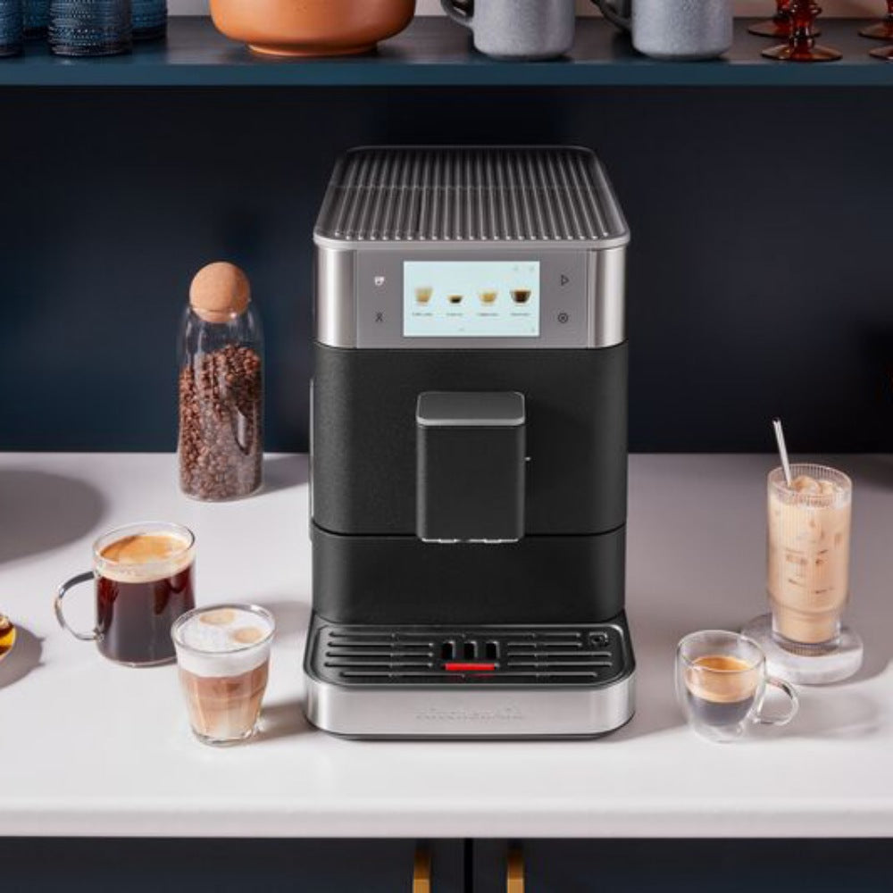 KitchenAid Fully Automatic Espresso Machine KF8 with Milk Container - Cast Iron Black