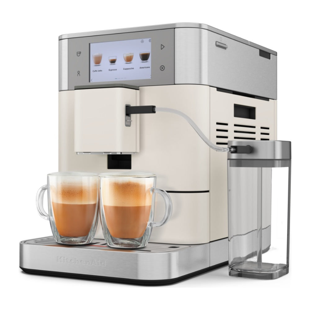 KitchenAid Fully Automatic Espresso Machine KF8 with Milk Container - Porcelain White