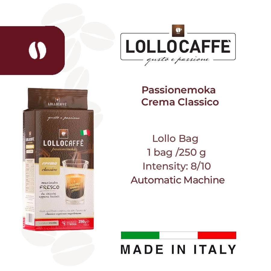 Lollo Caffè Crema Classico ground coffee