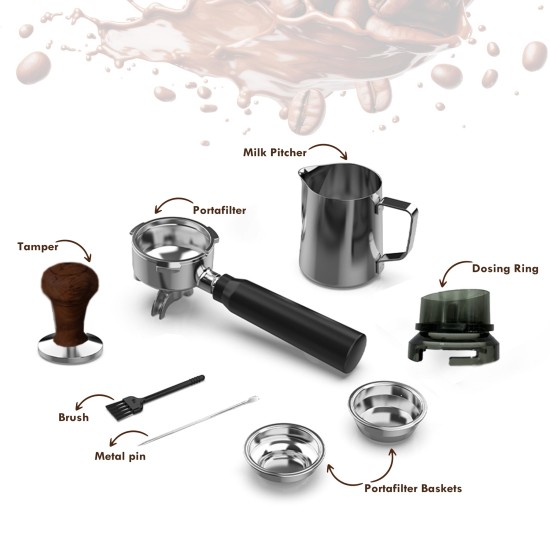PRECISO COFFEE MACHINE WITH GRINDER (ELK201CS)