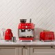 Smeg Espresso Coffee Machine with Grinder Red