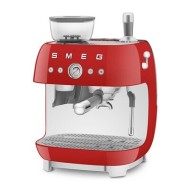 Smeg Espresso Coffee Machine with Grinder Red