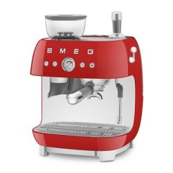 Smeg Espresso Coffee Machine with Grinder Red
