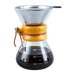 Chemex Glass - 600ml -400ml- With Stainless Steel Filter