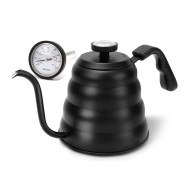 Black Coffee Kettle with Thermometer