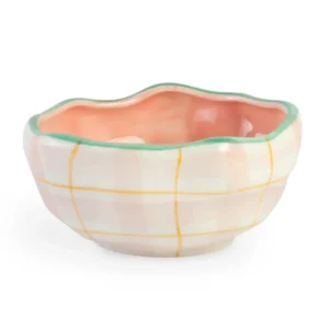 Checkered Pink Bowl