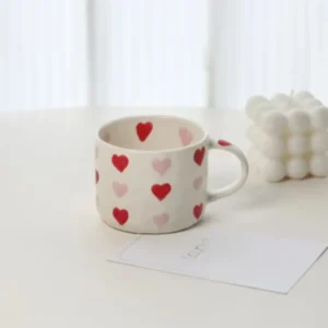 Red Ana Pink Hearts Mug
