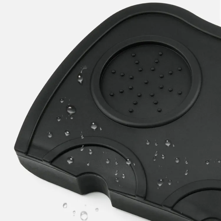 Double Non Slip Silicone Coffee Tamper Mat Double Hole Espresso Tamping Pad for Barista Home Kitchen Coffee Shop for Counter Protection - Image 2